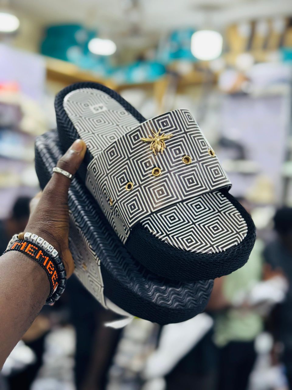 Ladies Fashion Platform Slides