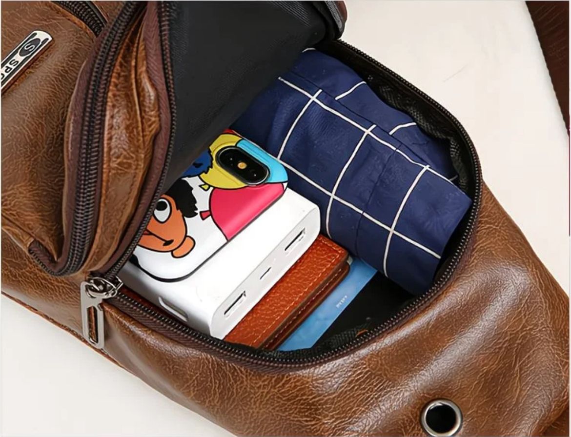 Sport Leather Chest Bag